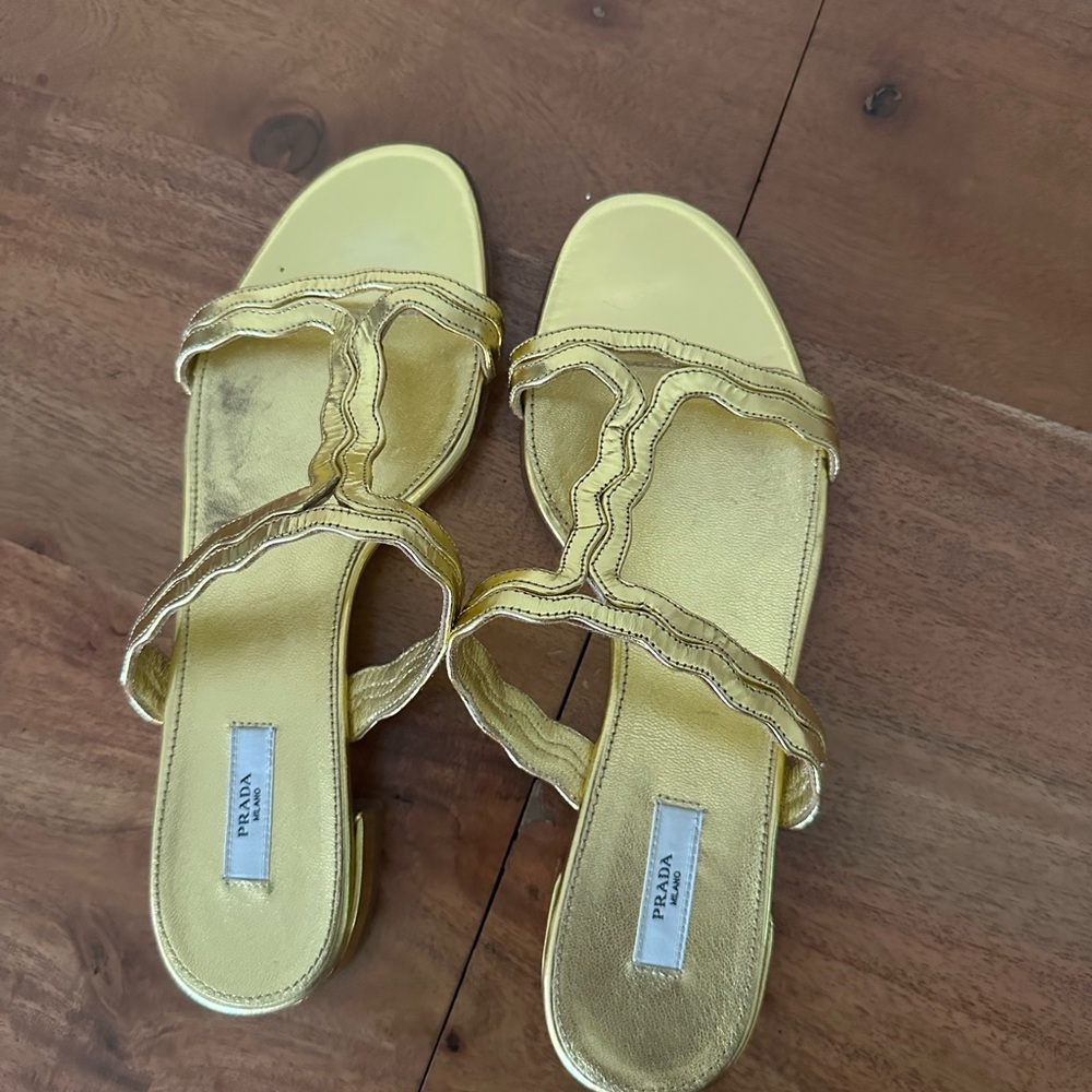 Prada Women's Gold Sandals